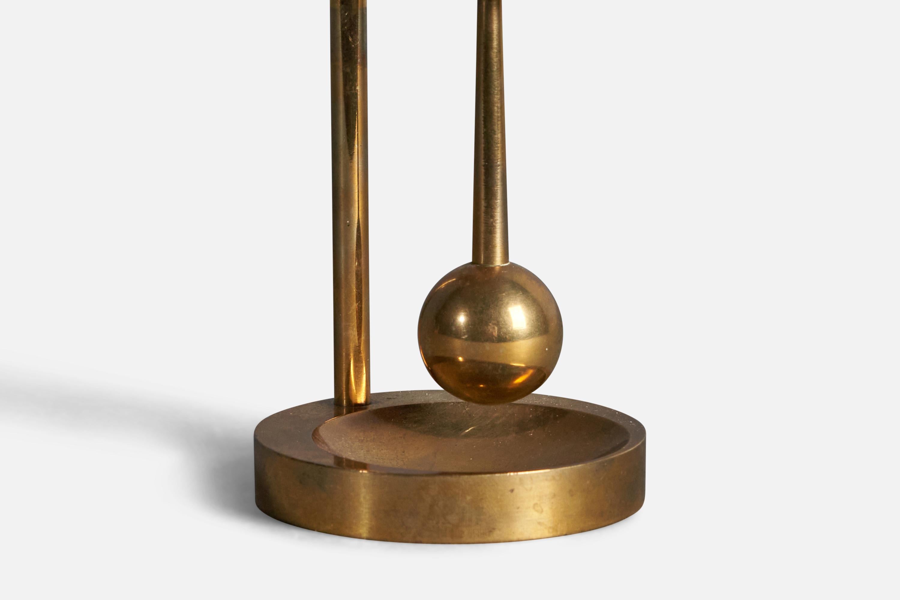 Mid-Century Modern Ilse D. Ammonsen, Candlestick, Brass, Denmark, 1950s For Sale