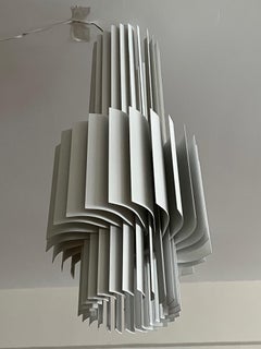 Ilse Hofman Aluminium Louvered Chandelier for Airborne International 1960’s