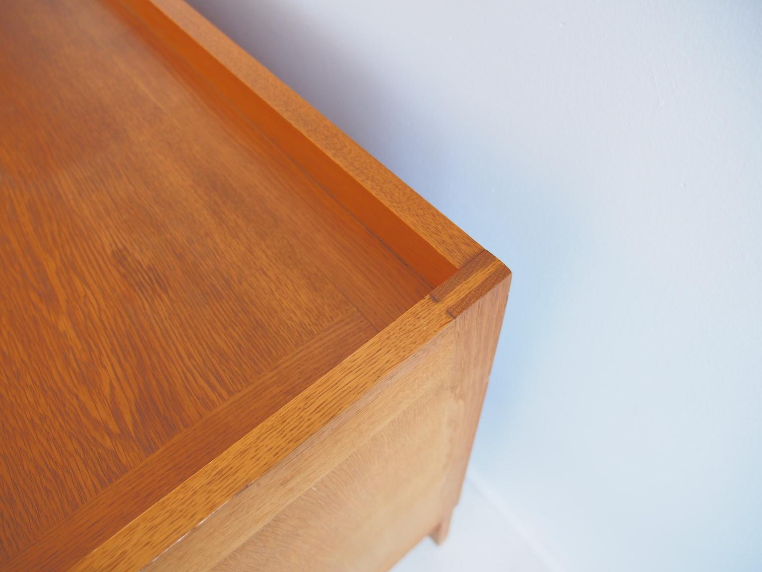 Ilse Rix Oak Sideboard by Uldum with Woven Sliding Doors 5