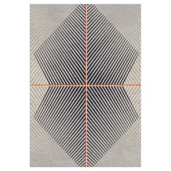 Moderner geometrischer Ilse-Teppich aus Seide und Wolle von Jt. Pfeiffer