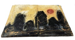 "Sun and Stones", Unique Painted Artist Book in Handmade Box