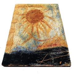 "Sun and Stones", Unique Painted Artist Book in Handmade Box