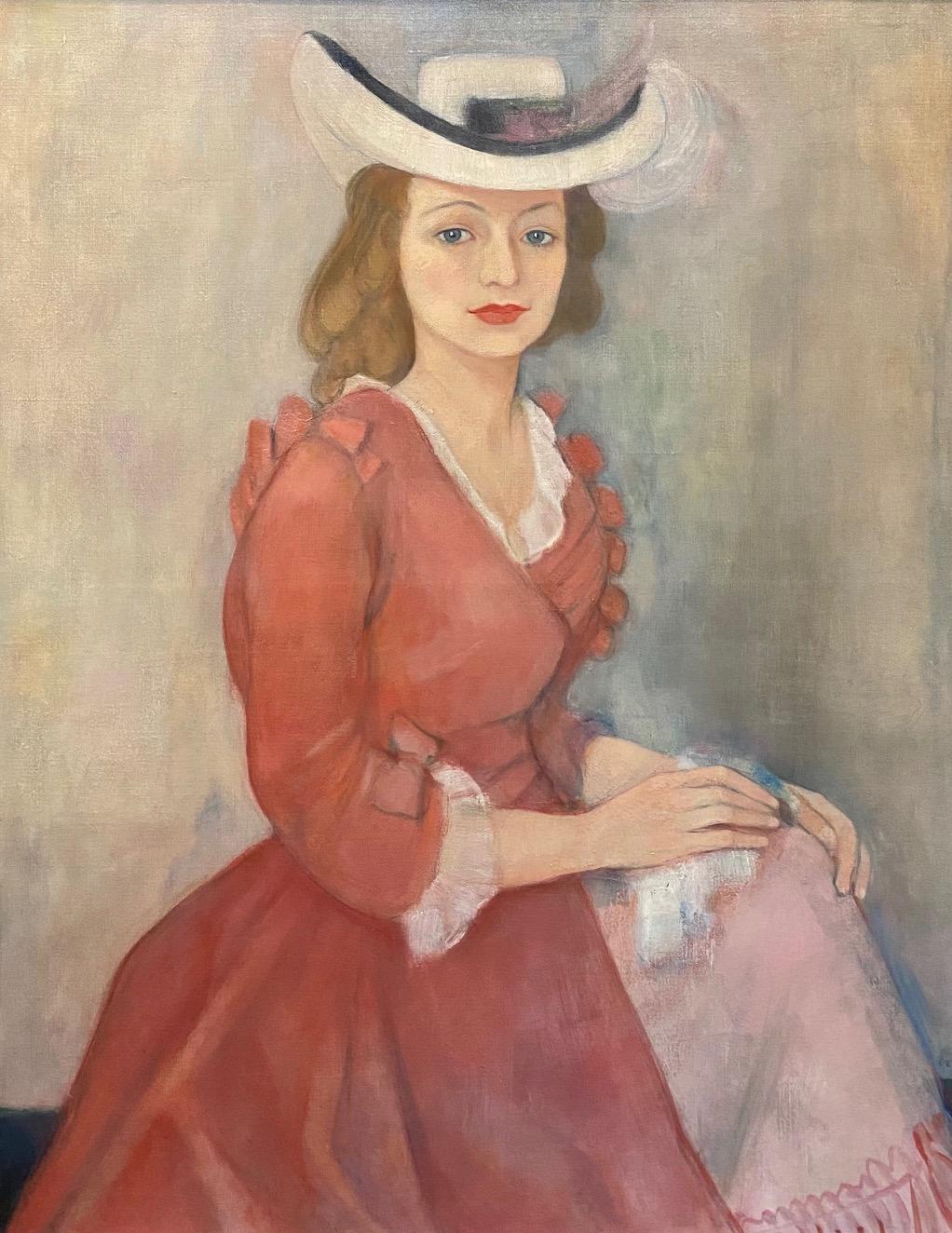 Frauenporträt von Ilse Voigt – Öl auf Leinwand 96x76 cm