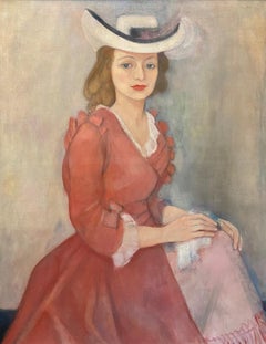 Woman portrait by Ilse Voigt - Oil on canvas 96x76 cm
