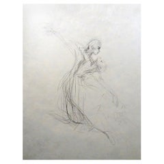 Dancers - Etching and Drypoint Japan paper by Ilse Voigt - 1950s