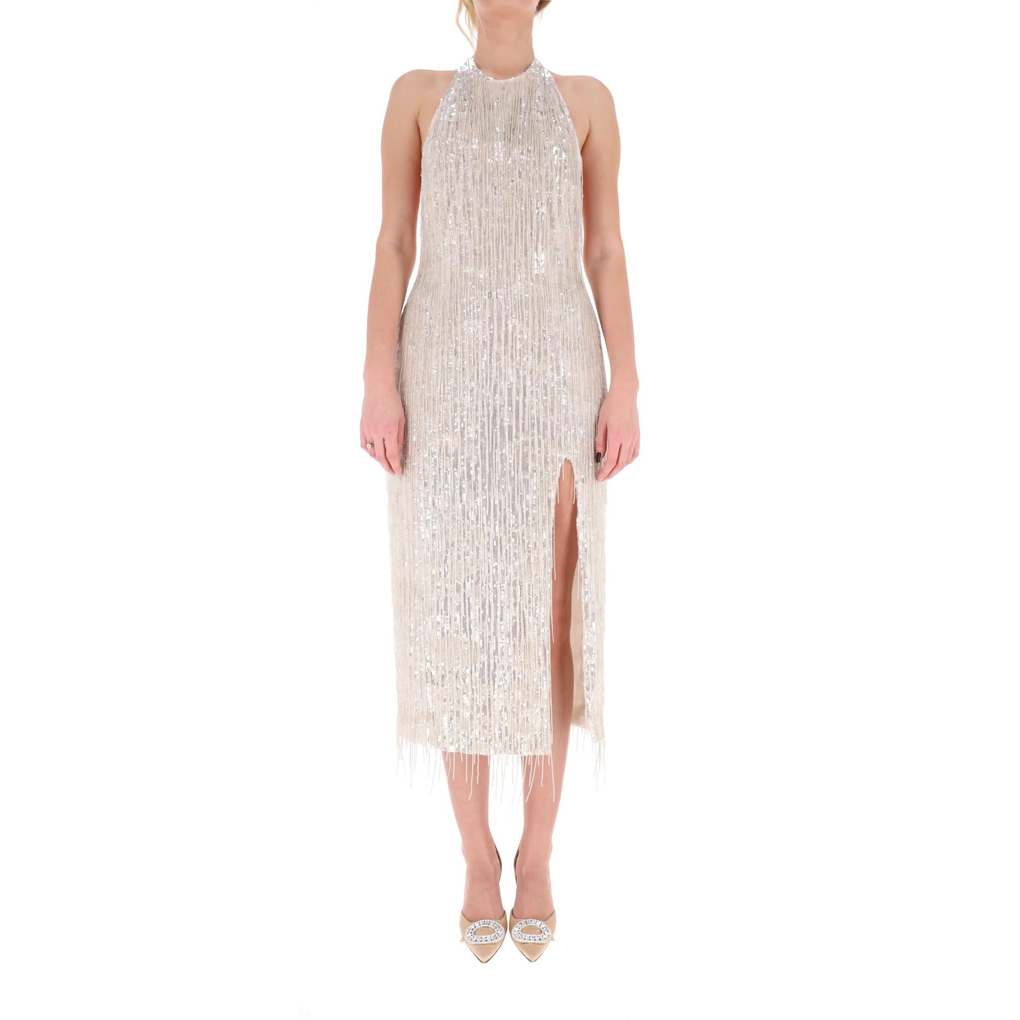 Vestido Midi Ilta de lentejuelas y cuentas sin espalda

Precioso vestido de lentejuelas con flecos y delicados detalles de pedrería de cristal.

Sin espalda y con abertura en la parte delantera de la pierna.

Precio aprox. 1,350 £.

Talla -