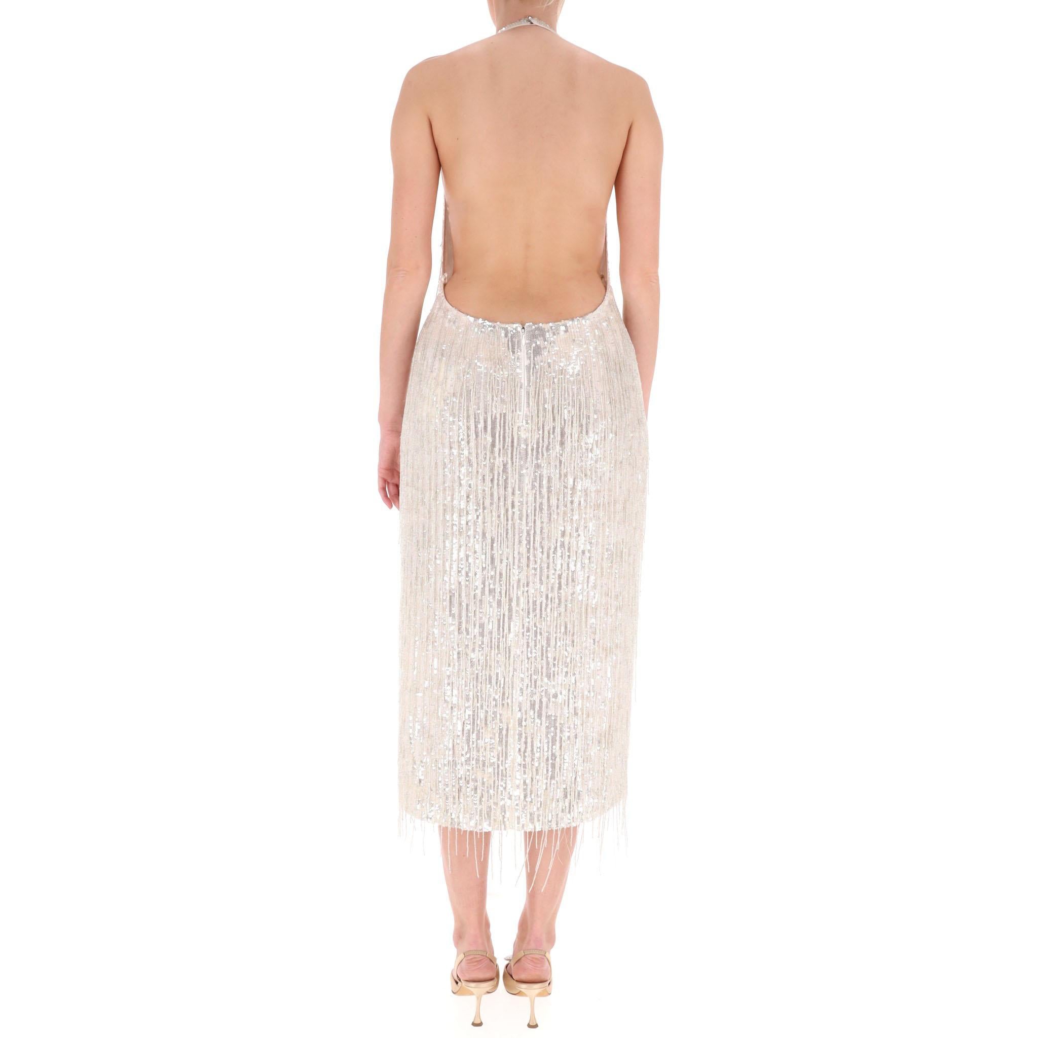 Vestido Midi Ilta de lentejuelas y cuentas sin espalda en Excelente estado para la venta en London, GB