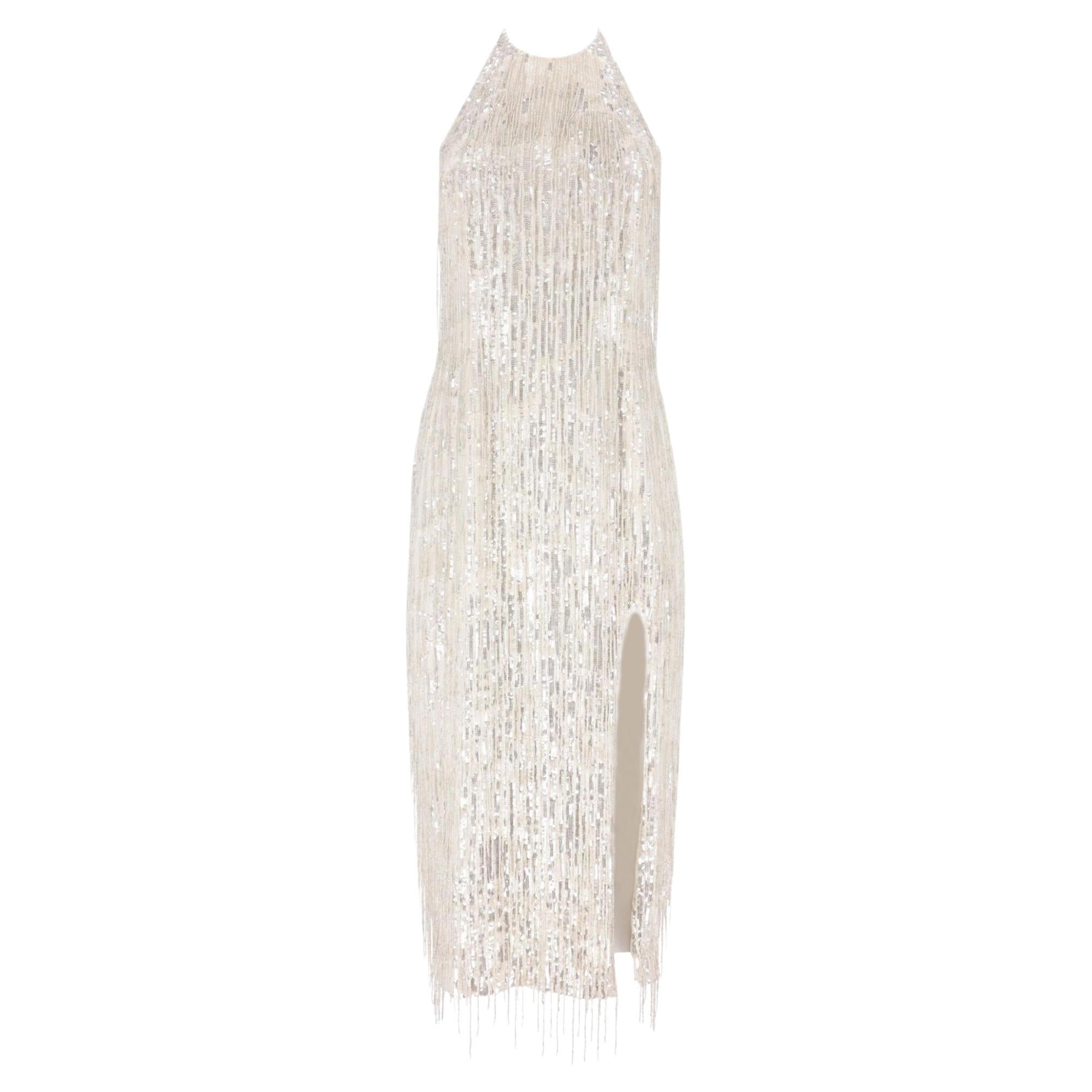Vestido Midi Ilta de lentejuelas y cuentas sin espalda en venta