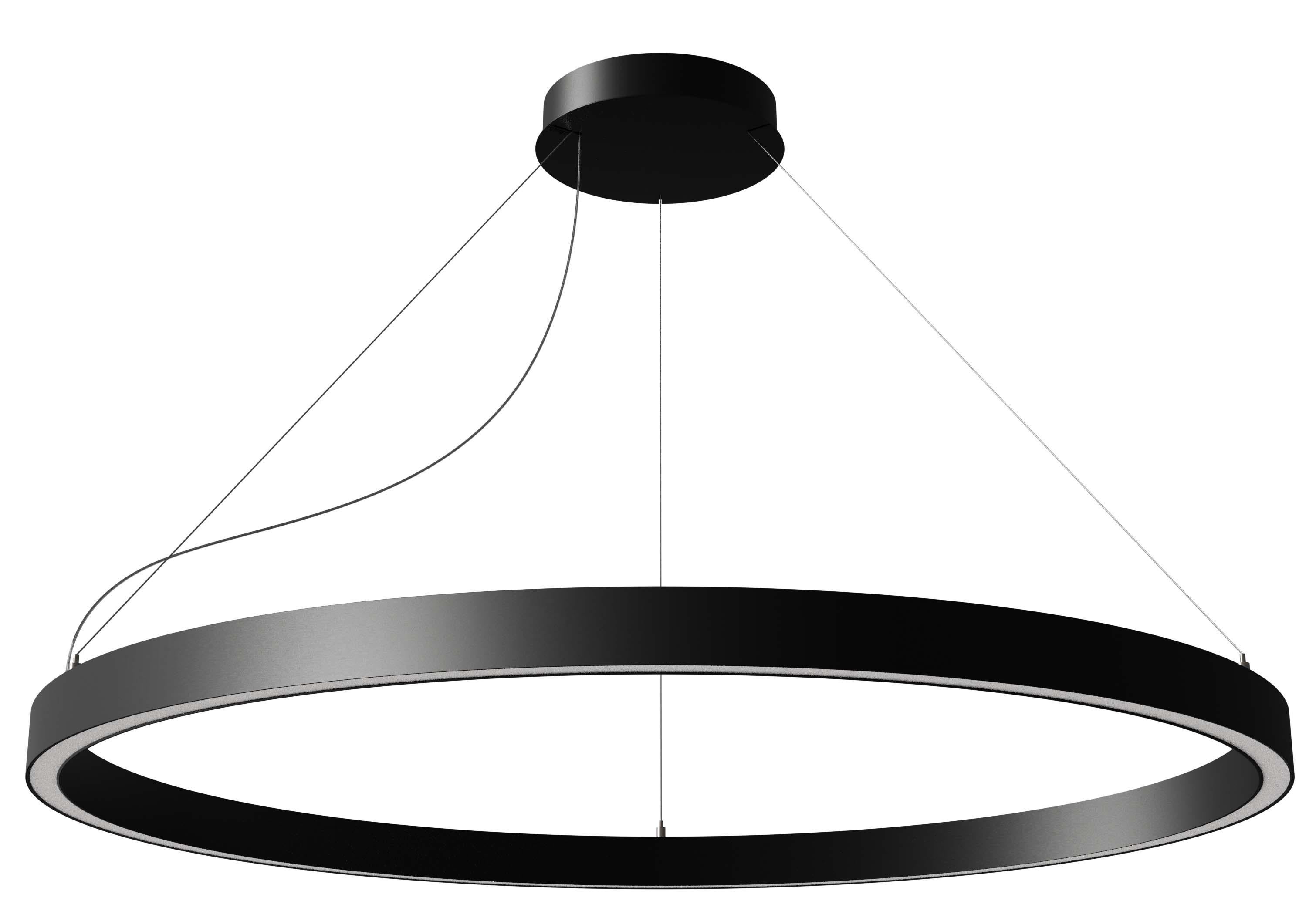 Zirkol – C is a family of circular suspension lamps suitable for general and decorative lighting. Anodized aluminium body and opal screen for a homogeneous lighting. Available as single direct light emission version or with double light emission