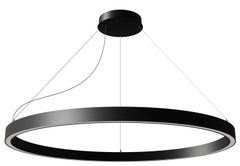 Ilti Luce Zirkol Circle 33.5" Downlight+Uplight LED 3000K Pendant Light in Black