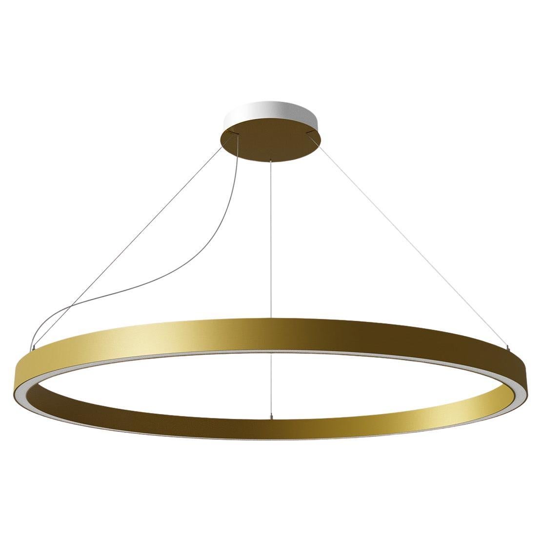 Ilti Luce Zirkol Circle 33.5" Downlight+Uplight LED 3000K Pendant Light in Gold