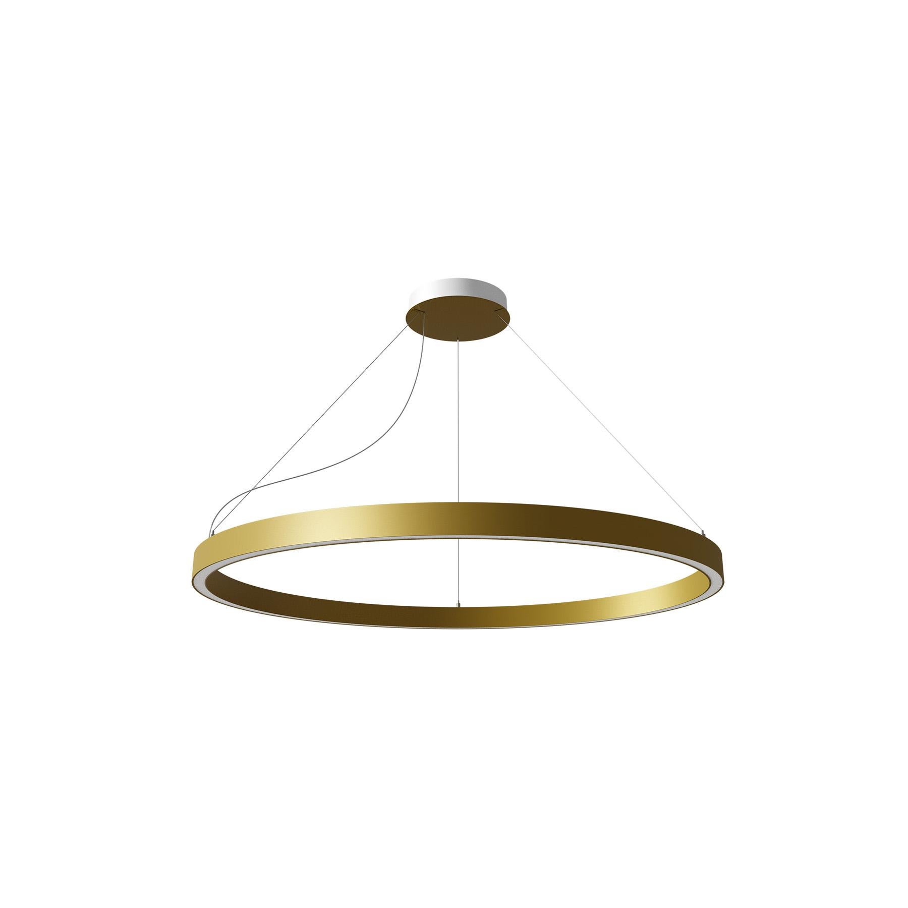 Ilti Luce Zirkol Circle 33.5" Downlight+Uplight LED 4000K Pendant Light in Gold