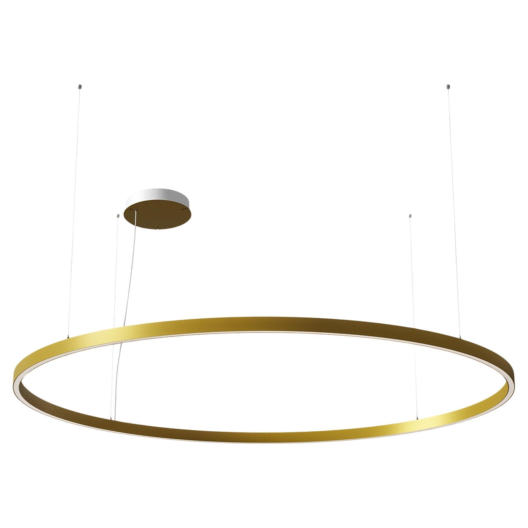 Ilti Luce Zirkol Circle 78.7" Downlight LED 4000K Pendant Light in Gold
