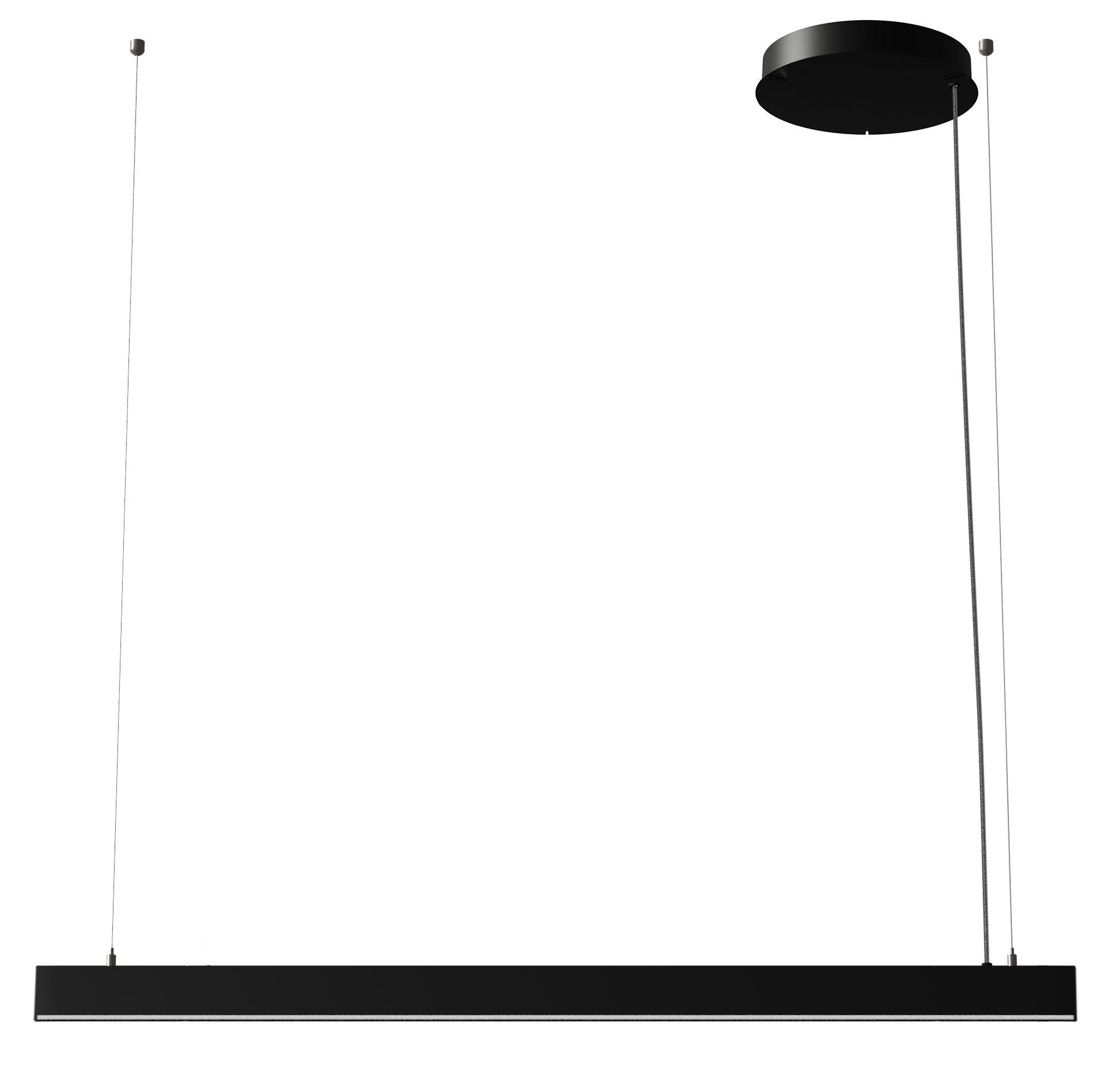 Zirkol – L is a family of linear suspension lamps suitable for general and decorative lighting. Anodized aluminium body and opal screen to a homogeneous lighting. CRI > 90 Light emission can be direct light and double light emission with high flux
