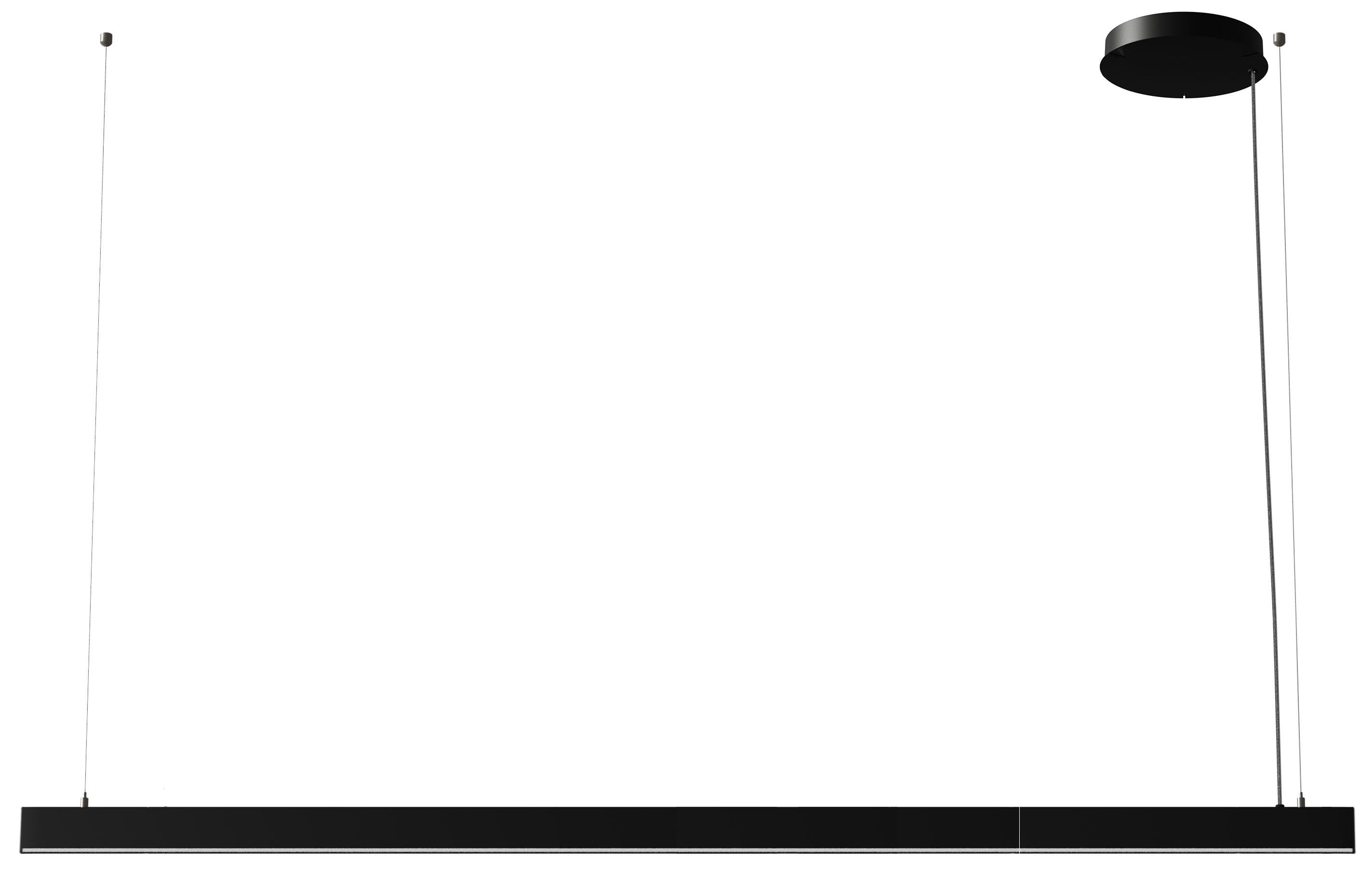 Zirkol – L is a family of linear suspension lamps suitable for general and decorative lighting. Anodized aluminium body and opal screen to a homogeneous lighting. CRI > 90 Light emission can be direct light and double light emission with high flux