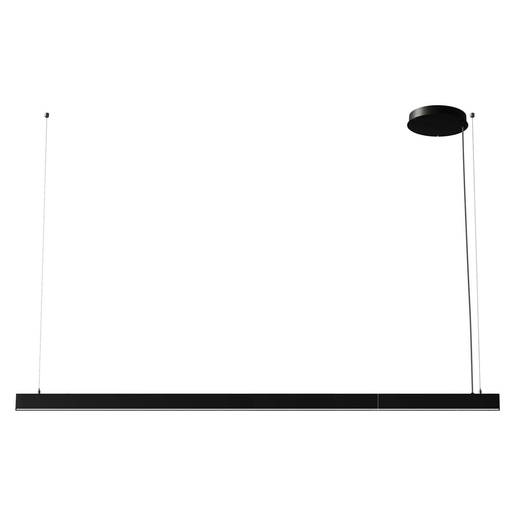 Ilti Luce Zirkol Linear 78.7" Up + Downlight LED 2700K Pendelleuchte in Schwarz im Angebot