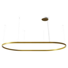 Ilti Luce Zirkol Oval 78,7" x 39,4" Downlight LED 4000K Pendelleuchte in Gold
