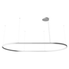 Ilti Luce Zirkol Lámpara Colgante Ovalada LED 4000K de 78,7" x 39,4" en Blanco