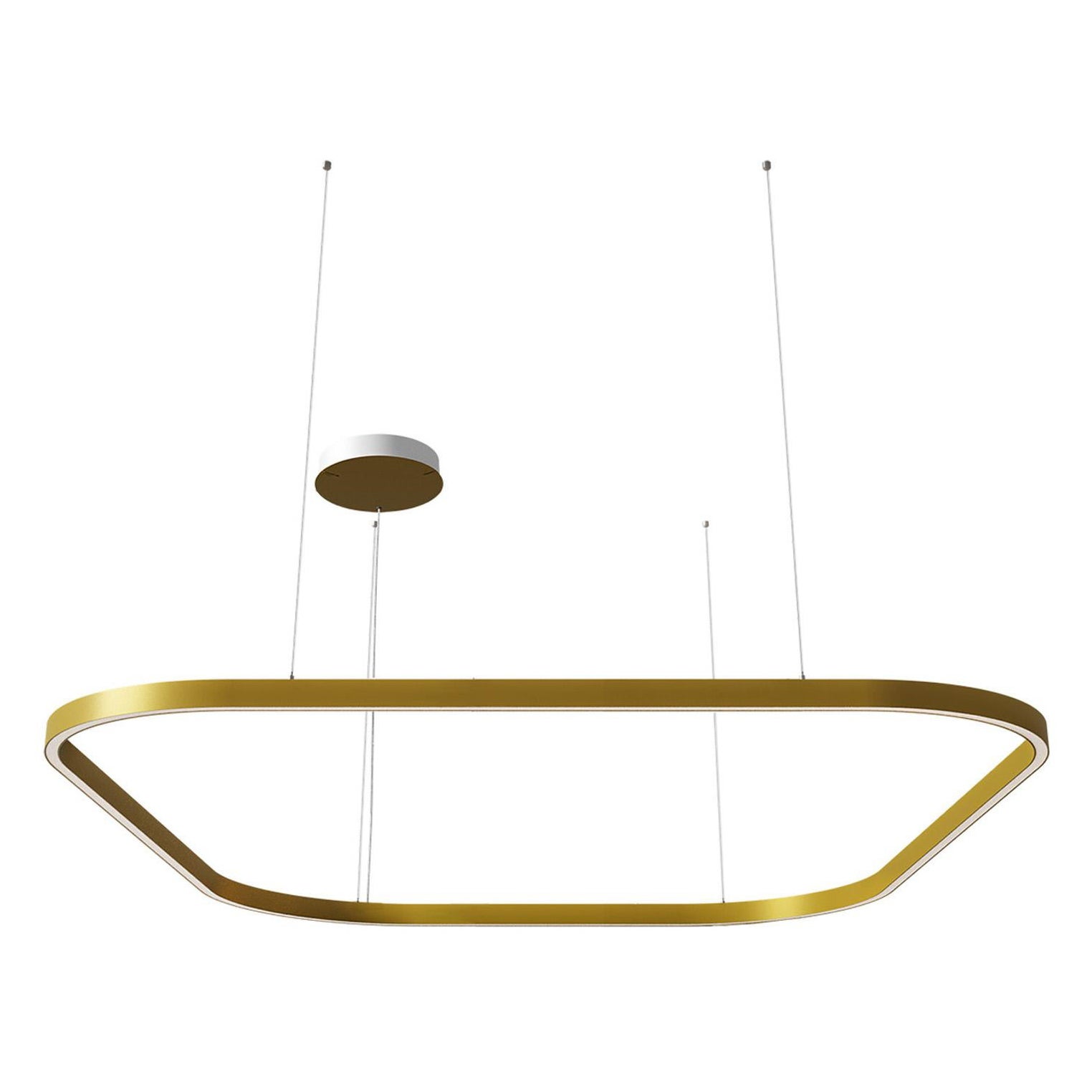 Ilti Luce Zirkol Lámpara colgante cuadrada LED 4000K de 78,7" x 78,7" en dorado