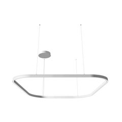 Ilti Luce Zirkol Lámpara colgante cuadrada LED 4000K de 78,7" x 78,7" en blanco