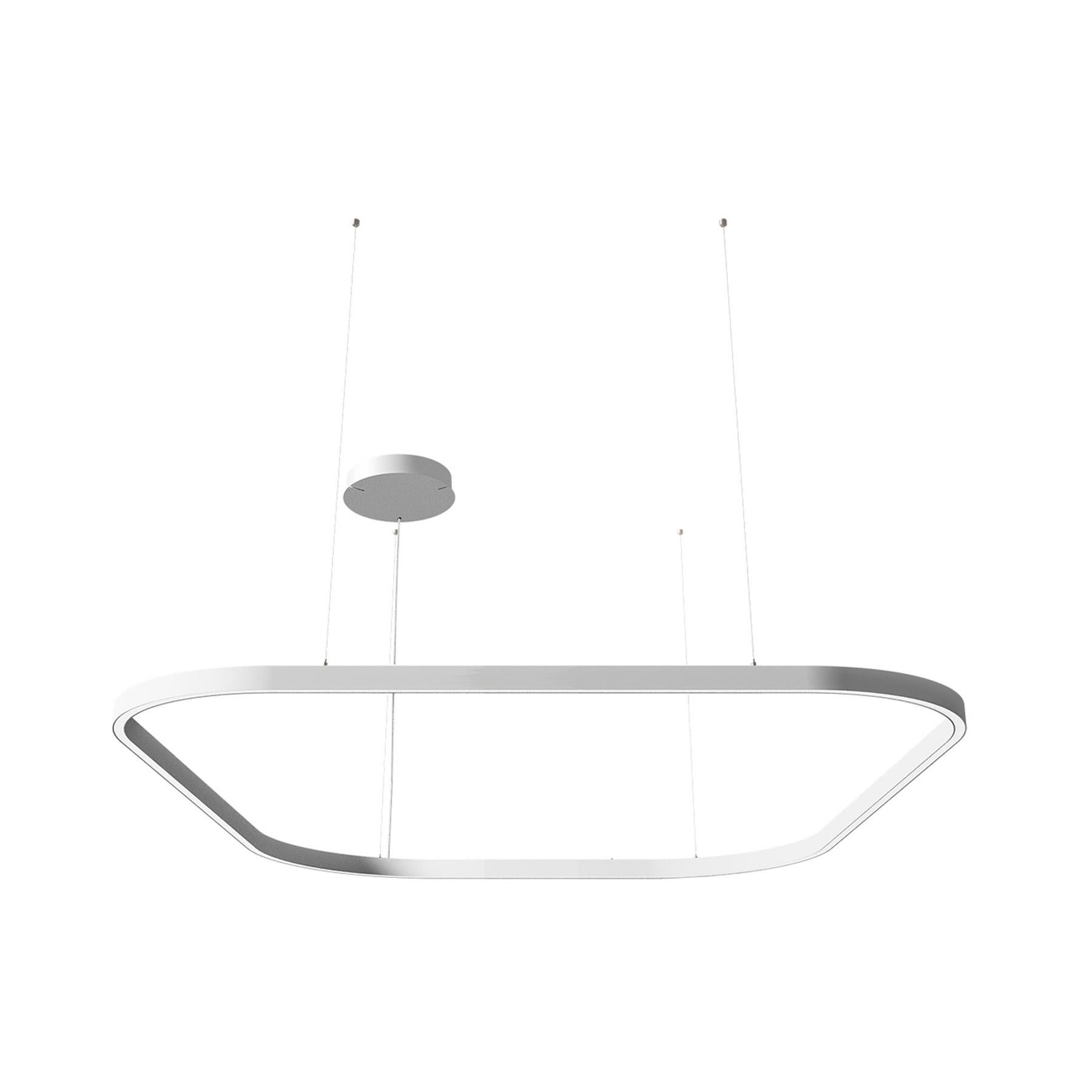 Ilti Luce Zirkol Square 78.7" x 78.7" Downlight LED 4000K Pendant Light in White For Sale