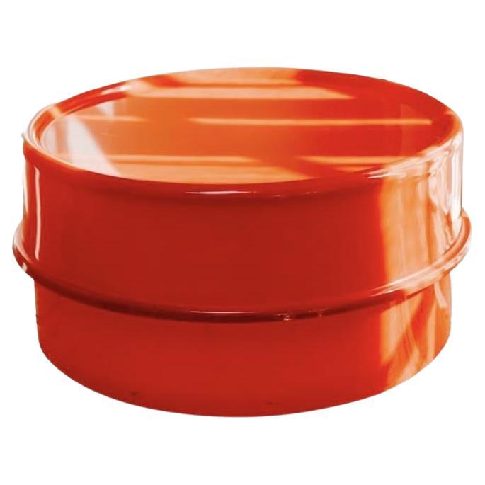 Mesa de centro ilumesa de plástico naranja de Verner Panton para Louis Poulsen, 1969 en venta