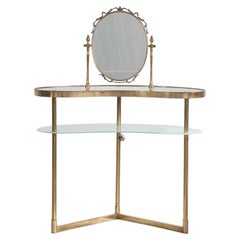 Beleuchtete Schminkkonsole - Schminktisch, Italien 1950er Jahre