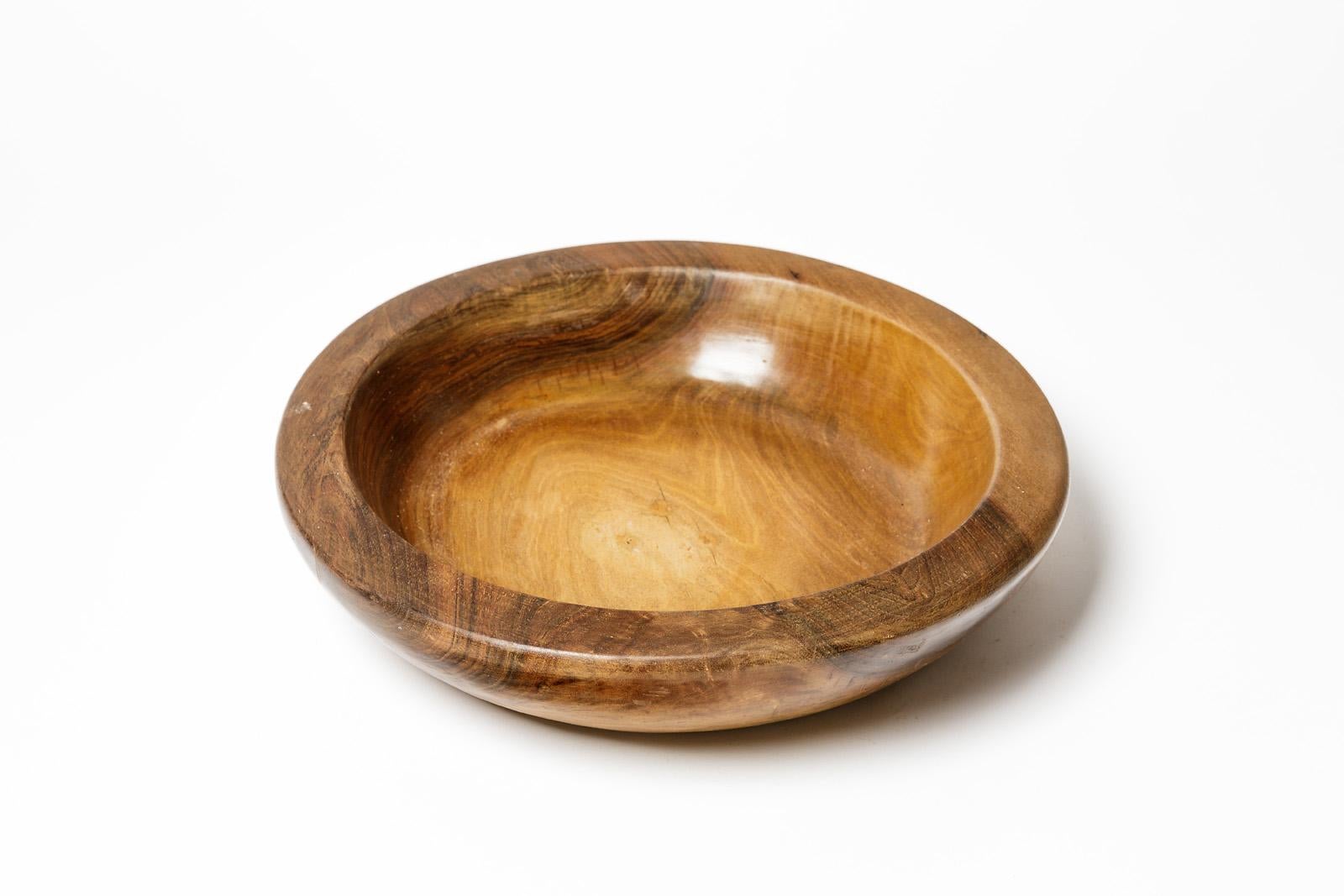 Mid-Century Modern Ilve Wood Sculptural Plate or Dish circa 1950 French Design For Sale