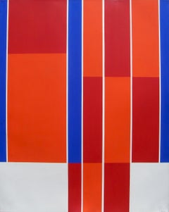 Ilya Bolotowsky; Red, Blue, White Rectangle; acrylic on canvas; 1973
