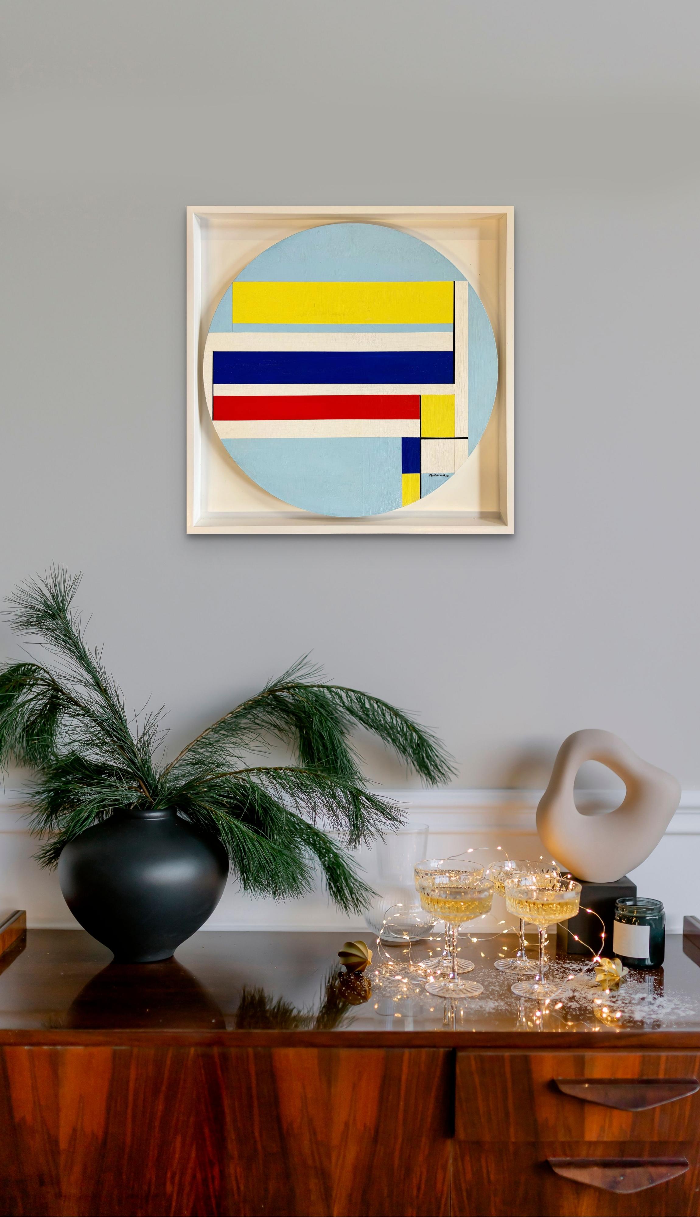 Rising Tondo, circular - Painting Astrattismo geometrico di Ilya Bolotowsky