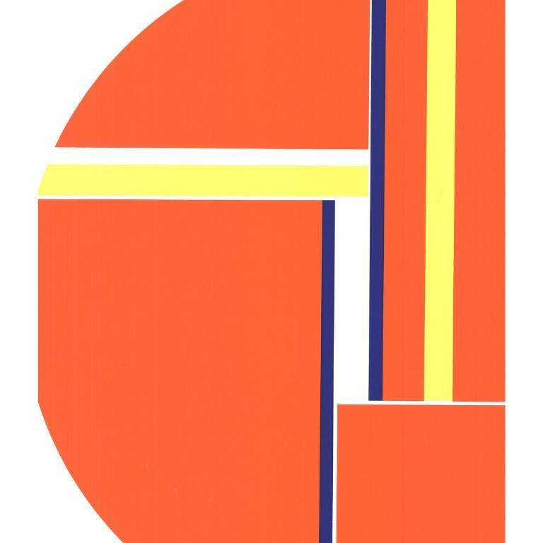 'Orange Tondo' 1973- Serigrafia- Firmato - Print Contemporaneo di Ilya Bolotowsky