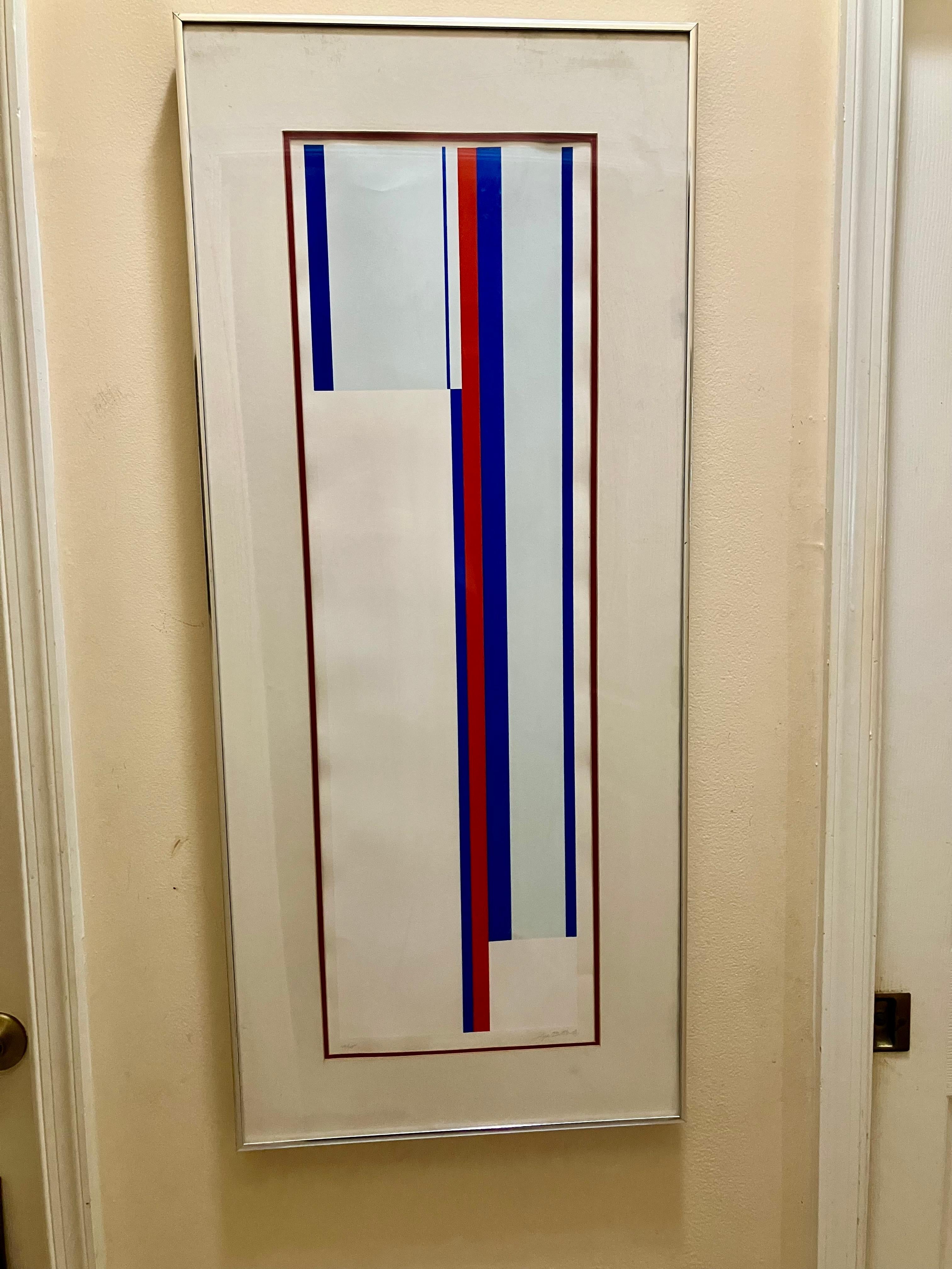 Ilya Bolotowsky Serigraph Red White and Blue  For Sale 1