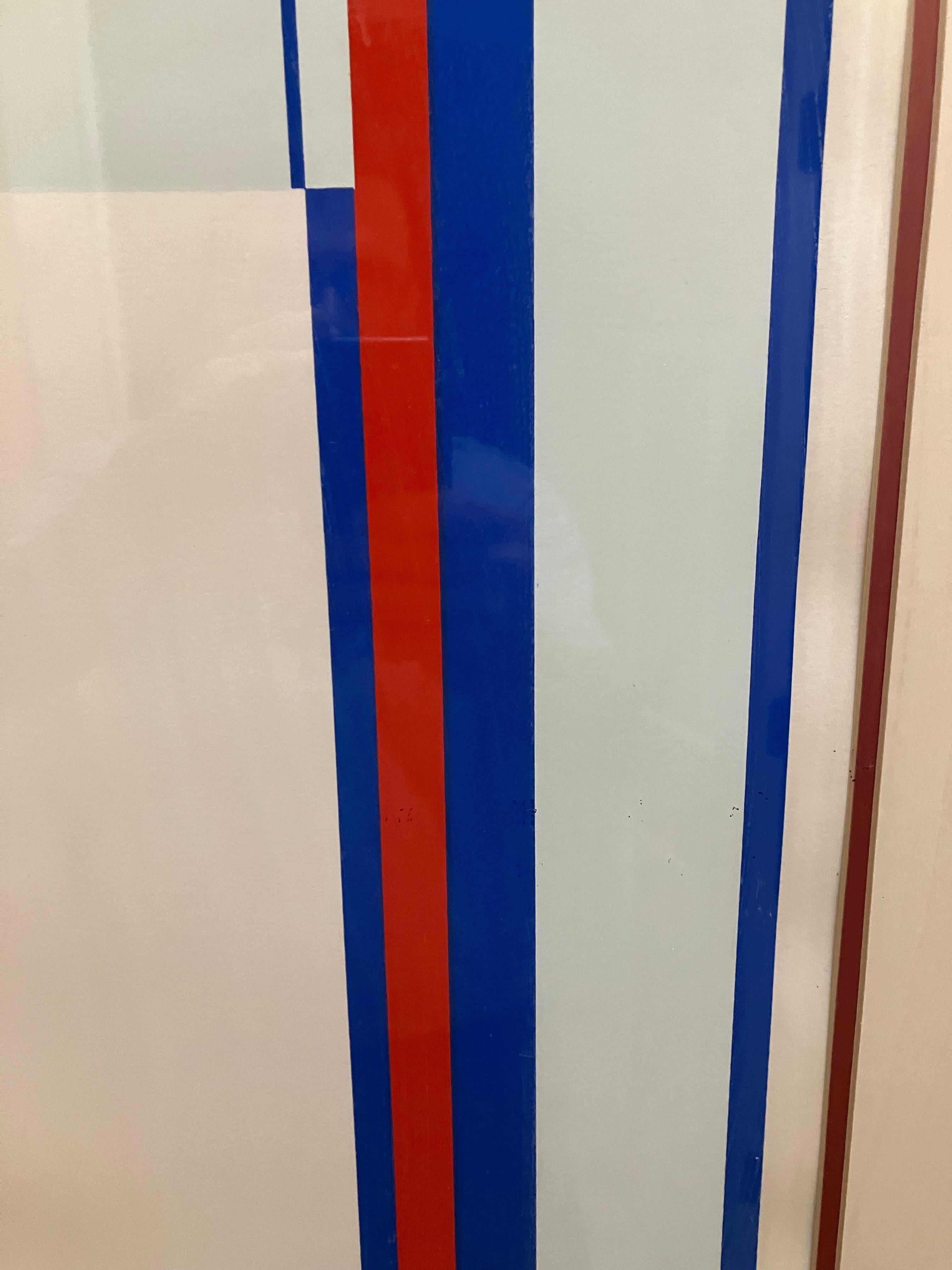 Ilya Bolotowsky Serigraph Red White and Blue  For Sale 2