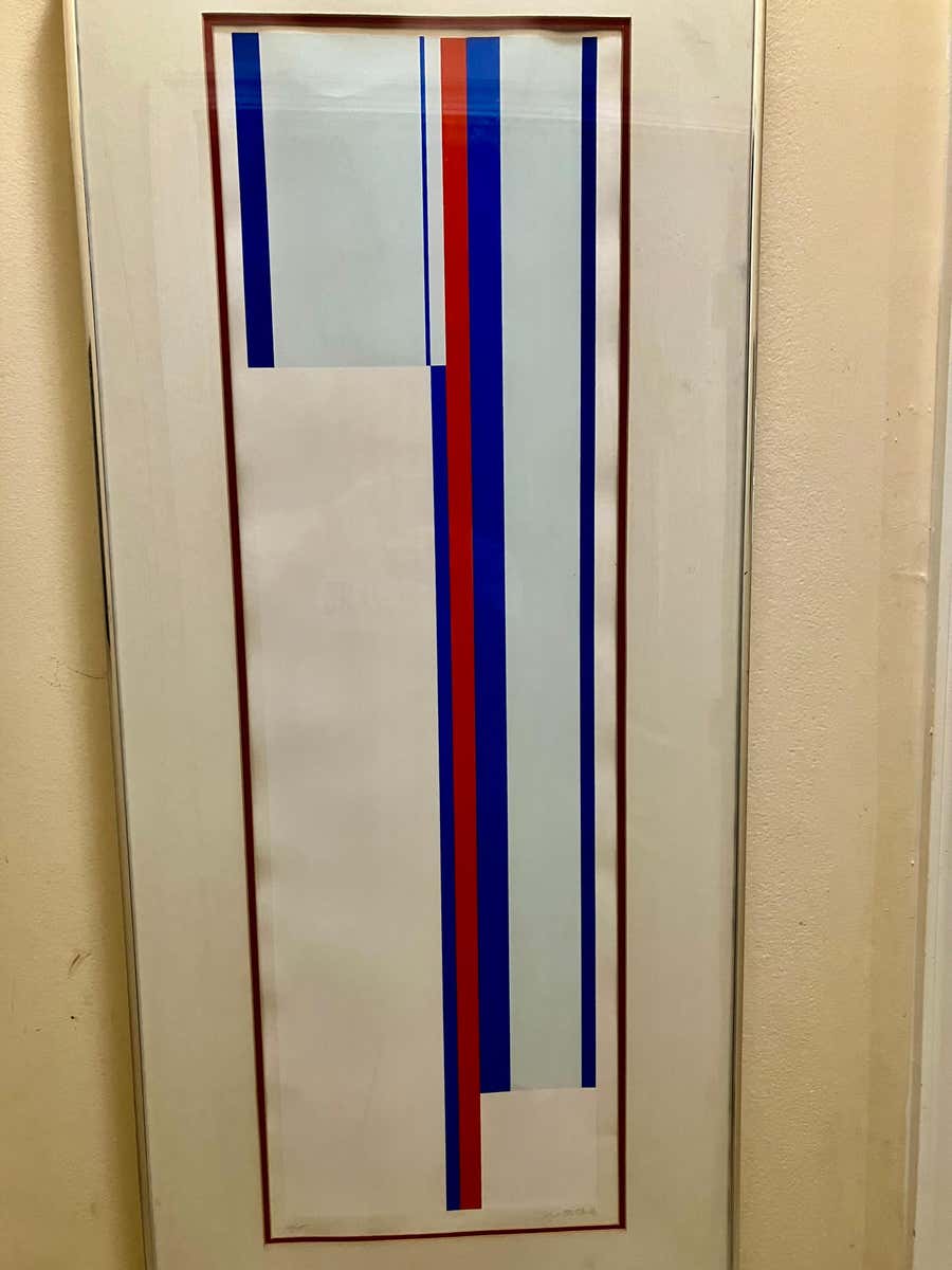 Ilya Bolotowsky Serigraph Red White and Blue