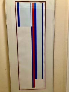 Ilya Bolotowsky Plate Serigraph Red White and Blue 