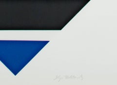 "Red/Blue/Black Diamond" Silkscreen Print signed by Ilya Bolotowsky
