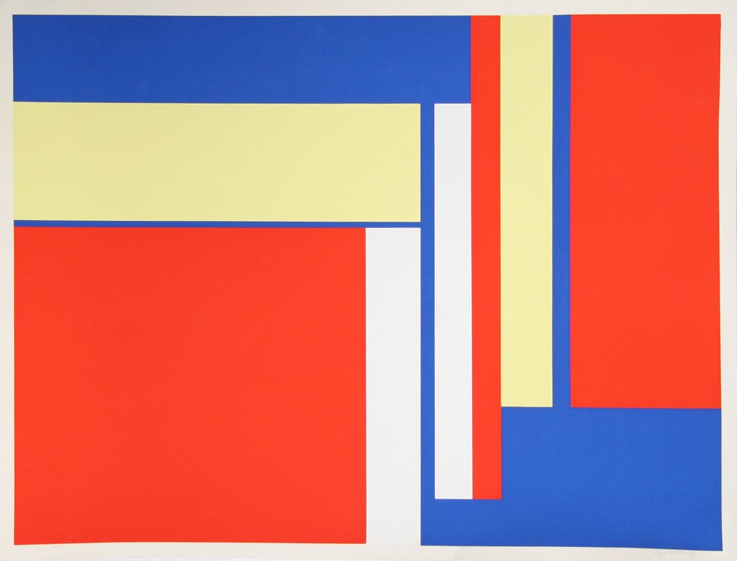 Série 3, estampe abstraite minimaliste d'Ilya Bolotowsky