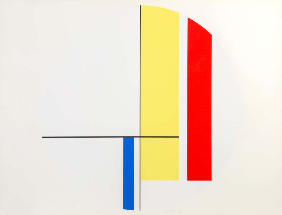 Series 6, De Stijl Geometric Abstract Screenprint by Bolotowsky