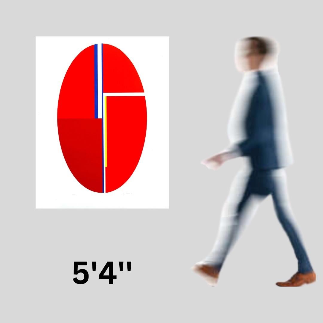 Untitled - Red Abstract Print by Ilya Bolotowsky