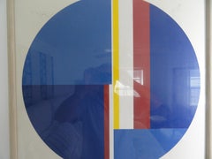 Ilya Bolotowsky "Untitled" Blue Tonde, Signed And Numbered Screenprint