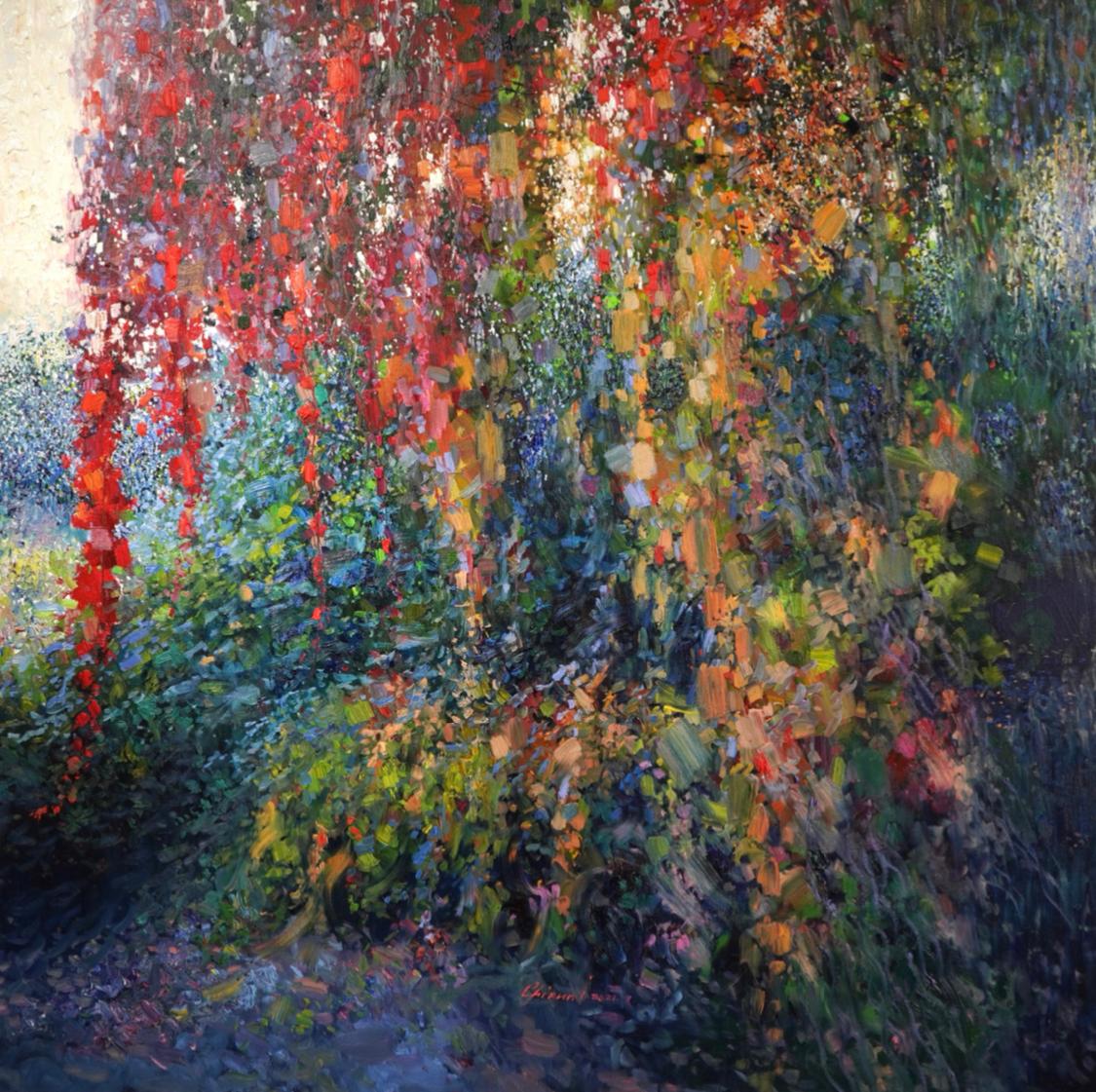 Ilya Chirun Landscape Painting - Autumn landscape , 120 x 120cm