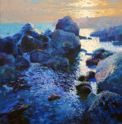 "Evening by the sea», 70x70cm