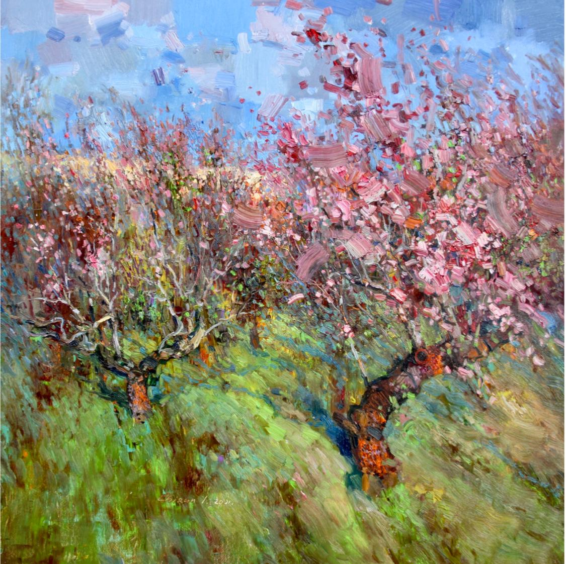 Ilya Chirun Landscape Painting - Peach garden