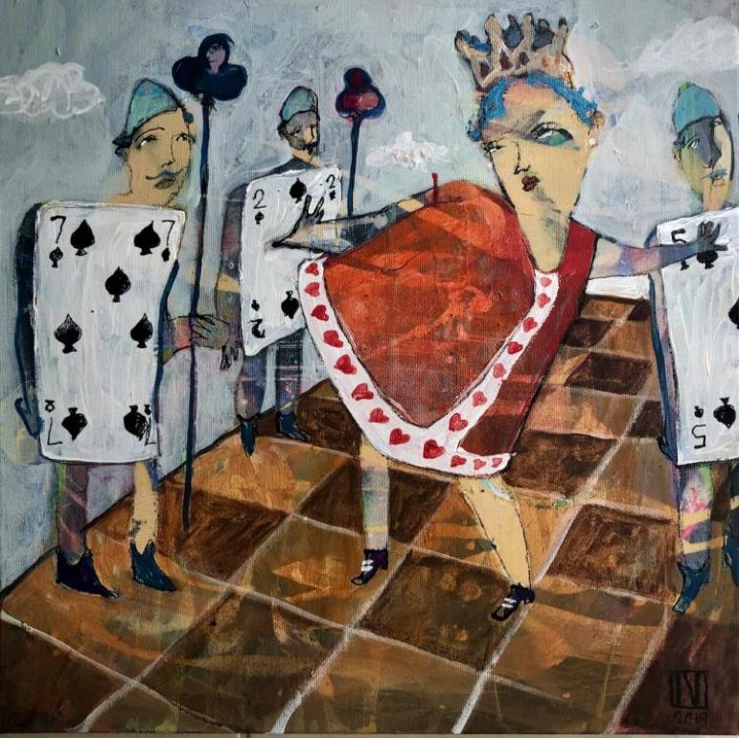 Ilya Volykhine Her Majesty Abstract Oil Painting Of The Queen