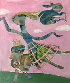 Ilya Volykhine Swept Away Abstract Oil Painting Of Alice From