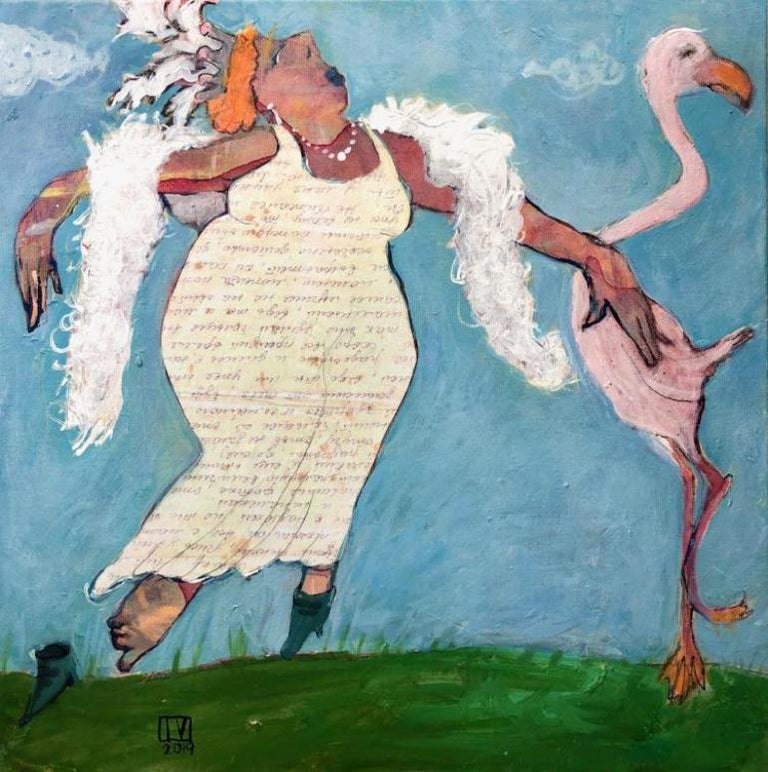 Ilya Volykhine The Duchess Abstract Oil Painting Of A Woman In