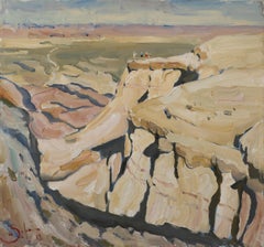 Canyons Tsagaan Suvarga. Gobi. Mongolia - 21st Century Landscape Oil Painting