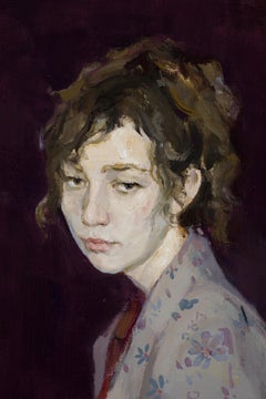 In Mood for Japan - 21st Century Russian Contemporary Portrait Oil Painting