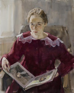 Taisia Reading - 21st Century Russian Contemporary Portrait Oil Painting