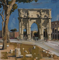 The Arch of Constantine - 21st Century Contemporary Landscape Oil Painting